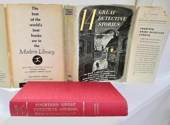 14 Great Detective Stories 1949 Modern Library #144 Hardcover Anthology: Poe, Conan Doyle, Christie, Sayers, Stout, Howard Haycroft Editor